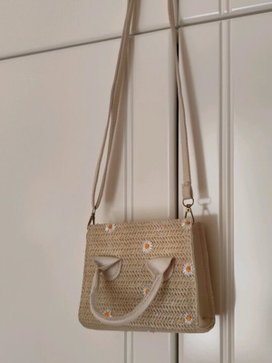 Shoulder bag with daisies like new