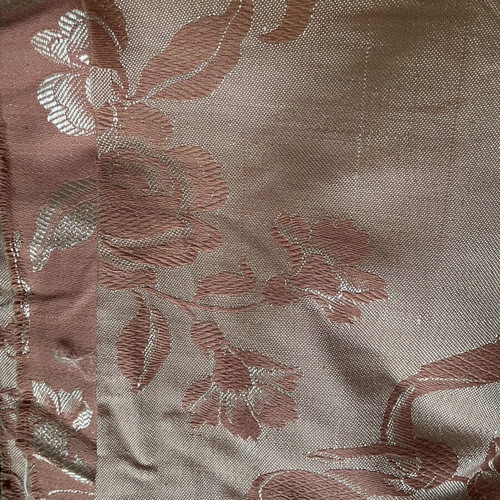 Vintage upholstery fabric satin brocade reversible like new 1.40x4.30 m