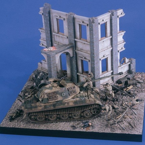 1/35 German Ruined House Model New, synthetic plaster