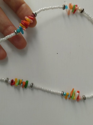 Beaded necklace 52 cm adjustable, new