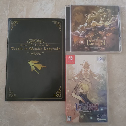Record of Lodoss War Deedlit in Wonder Labyrinth Nintendo Switch game like new with artbook and OST CD