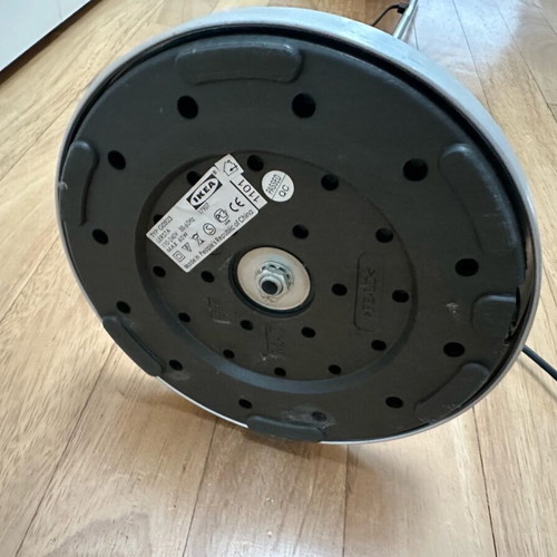 Ikea Lersta floor lamp, silver with black cord