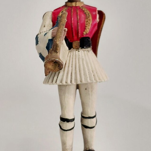 Vintage Evzone soldier figure used, Athens