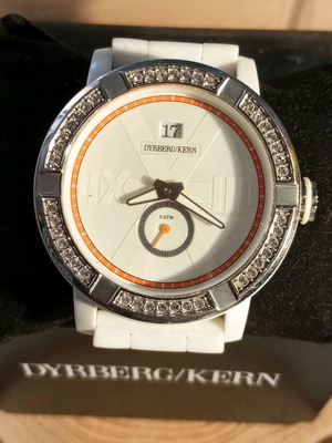 Dyrberg Kern quartz watch like new with crystals and rubber strap