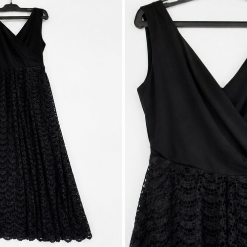 Zoe evening dress, black, size L