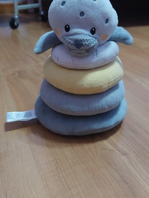 KikkaBoo Soft Plush Stacking Tower Ocean Party Seal like new