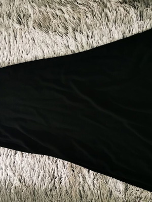 Black long wool skirt like new with elastic waist