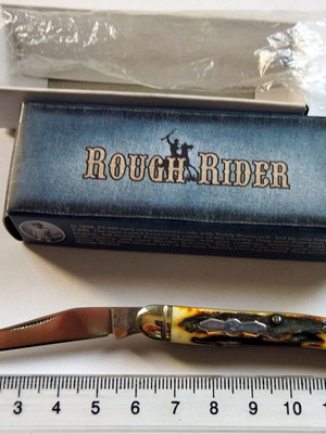 Rough Rider Small Toothpick Stag Knife New with Deer Antler Handle