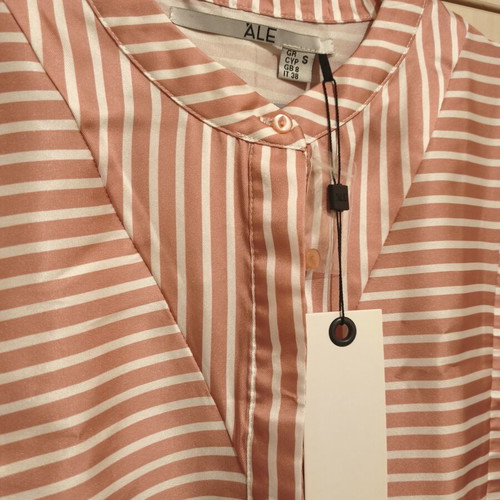 Ale satin shirt new, white and pink, size S