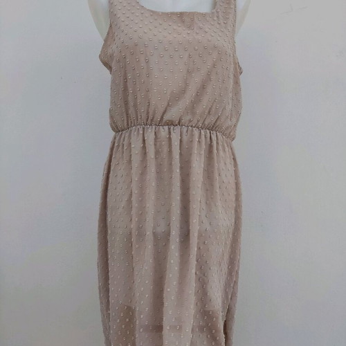 Beige asymmetrical dress size M like new