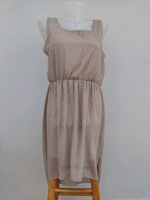 Beige asymmetrical dress size M like new