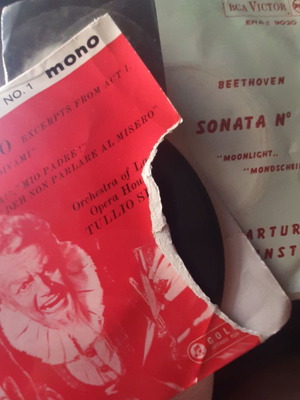 Verdi Rigoletto & Beethoven Sonata No 14 set used, 2 original 7" single EPs