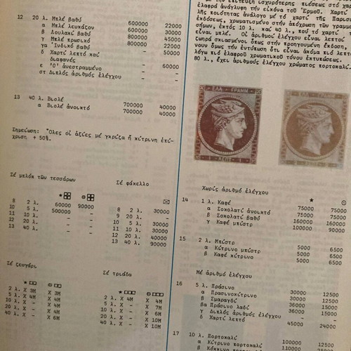 Vlastos 1985 stamp catalog and postal history used
