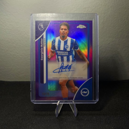Georginio Rutter Auto /75 Topps Chrome Premier League 2025-26 Brighton card