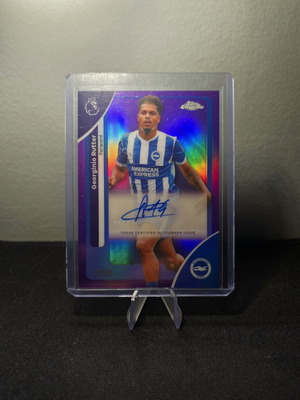 Georginio Rutter Auto /75 Topps Chrome Premier League 2025-26 Brighton card