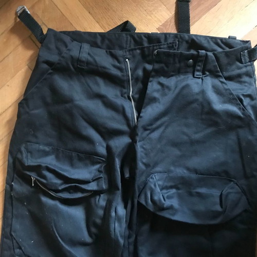 Black men's pants with pockets used, size M, rock metal style