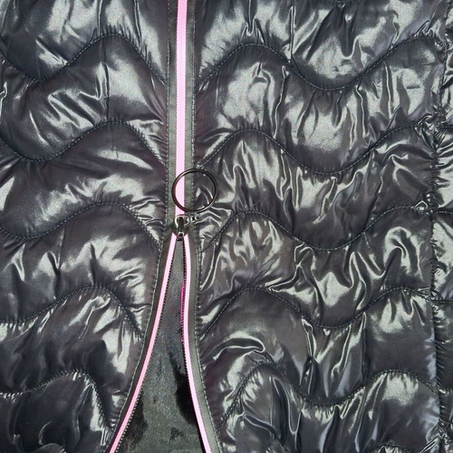 Evita girls jacket like new, black with pink details, size 12