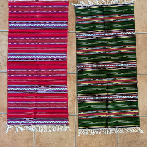 Woven table runner new with warm colors 92x45