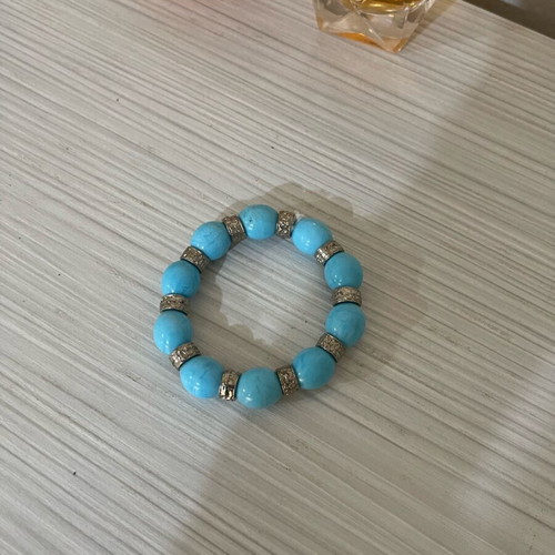 Bracelet with elastic, stones and metal elements new