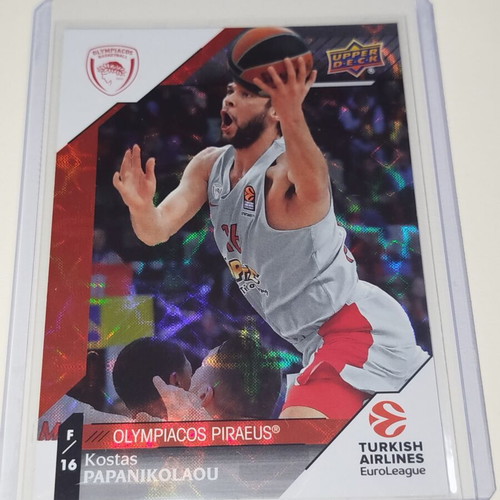 Kostas Papanikolaou Rainbow Card 2017-18 Upper Deck Euroleague like new