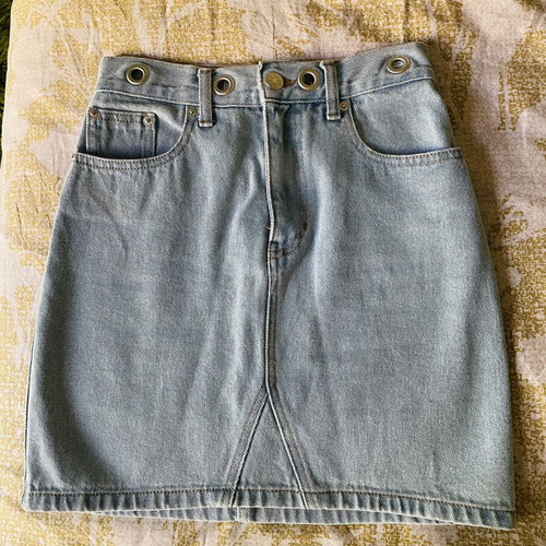 Denim skirt No Thinkin like new, blue, size XXS