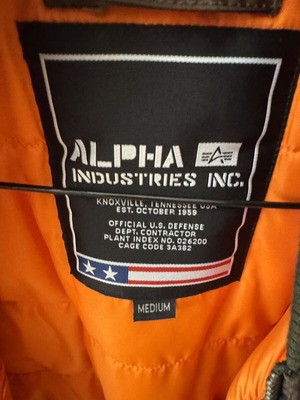 Alpha Industries jacket new, medium size