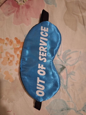 Sleep mask new, light blue color