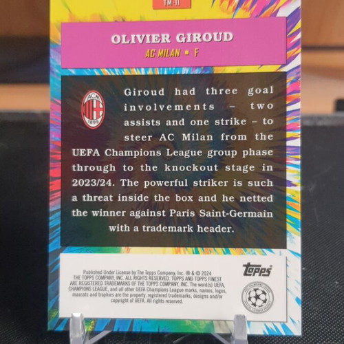 Topps Finest UCC 2023-24 The Man Olivier Giroud SSP card like new