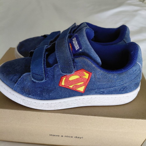 Puma sneakers used, size 33, blue suede leather