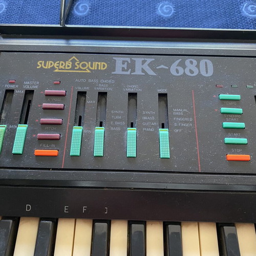 Vintage Superb Sound EK-680 Nightingale Keyboard used, 80s synthesizer