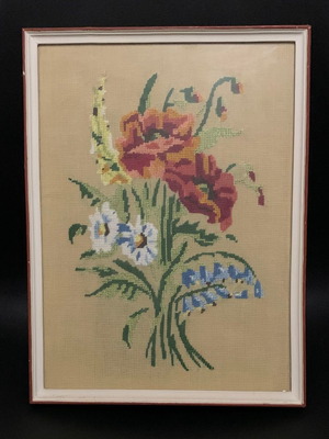 Κεντητός πίνακας μεταχειρισμένος, χειροποίητος, 25x33cm