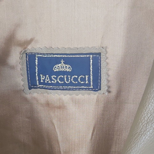 Genuine leather jacket, beige, size L, made in Italy