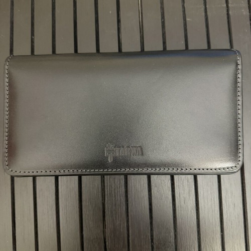 Tarwa long wallet, genuine black leather