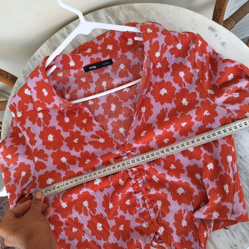 Sinsay floral short shirt like new, large