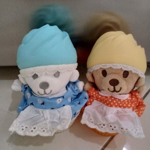 Cup Cake Bear two together in excellent condition