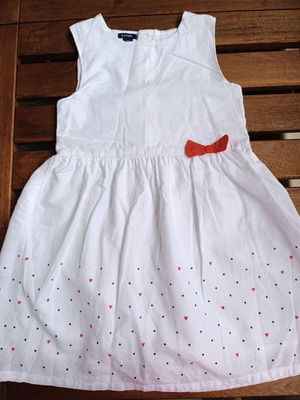 Kiabi baby dress 36 months like new with hearts and bow