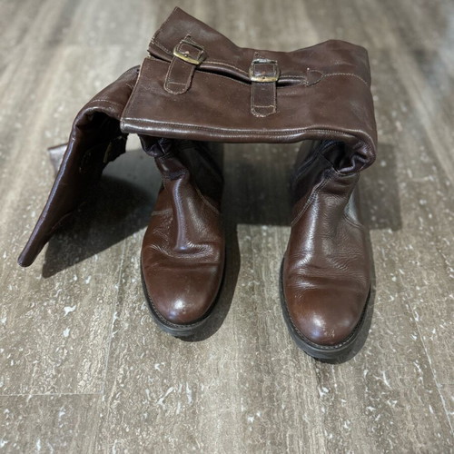 Leather boots brown used, size 39, made in Germany