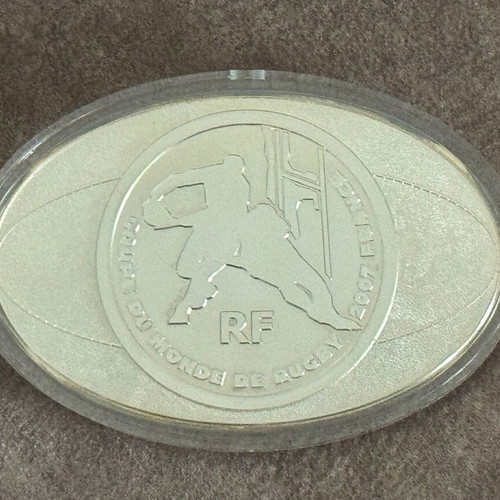 Rugby World Cup 2007 Silver Coin 50 Euro New, Limited Edition