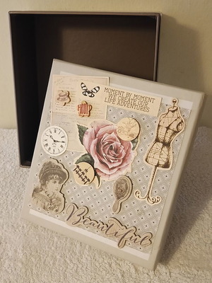Handmade storage box new, 17x19x9 cm