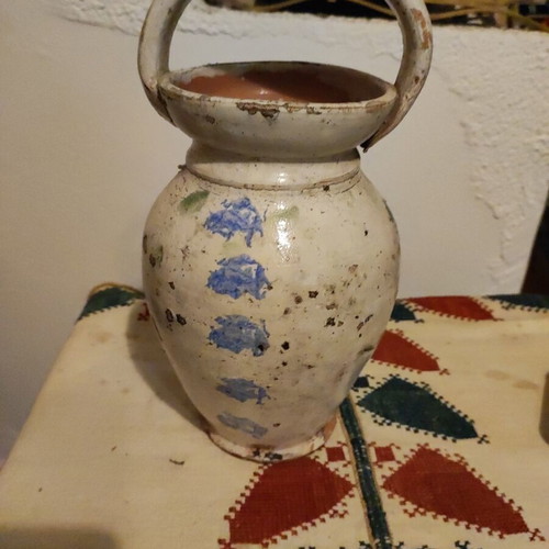 Ceramic basket used from Marousi or Kos, height about 30cm