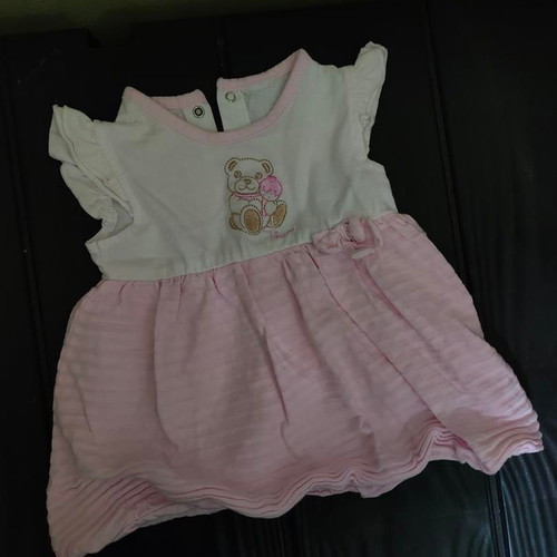Baby dress with embroidered teddy bear like new