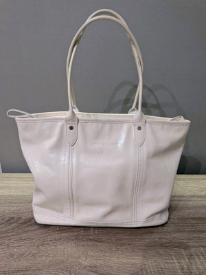 Longchamp Tote bag σαν καινούργιο, ώμου, άσπρο και μπεζ