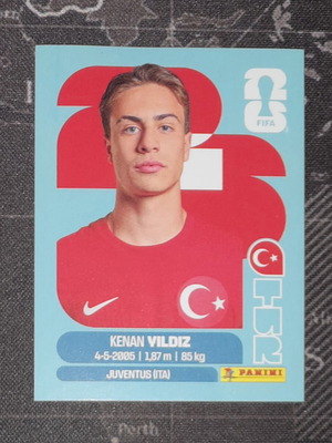 Panini Fifa World Cup 2026 Kenan Vildiz collectible sticker new