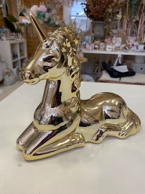 Decorative gold unicorn new