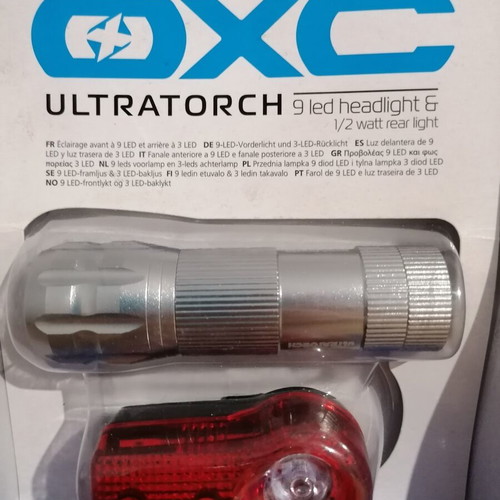 Oxford Ultratorch 9 Led Bicycle Light Set new with batteries