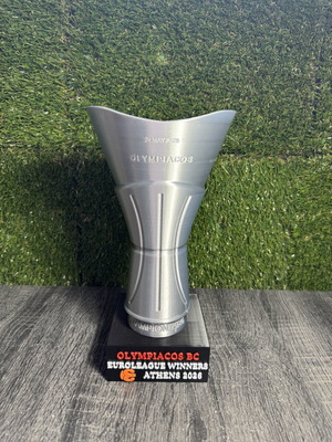 3D Printed τρόπαιο EuroLeague 2026 Olympiacos BC Champions Edition κατόπιν παραγγελίας