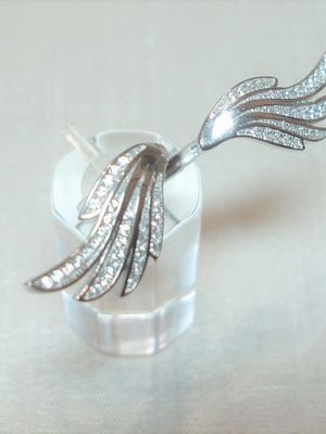 Ασημένιο δαχτυλίδι .925 με white crystals καινούργιο