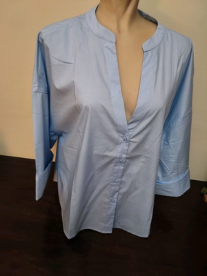 Πουκάμισο μπλούζα Pink Woman καινούργιο, oversize, τιρκουάζ, μέγεθος L