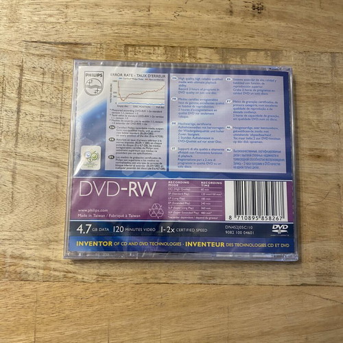 Philips DVD-RW 4.7GB sealed, new