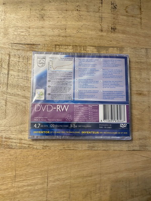 Philips DVD-RW 4.7GB sealed, new